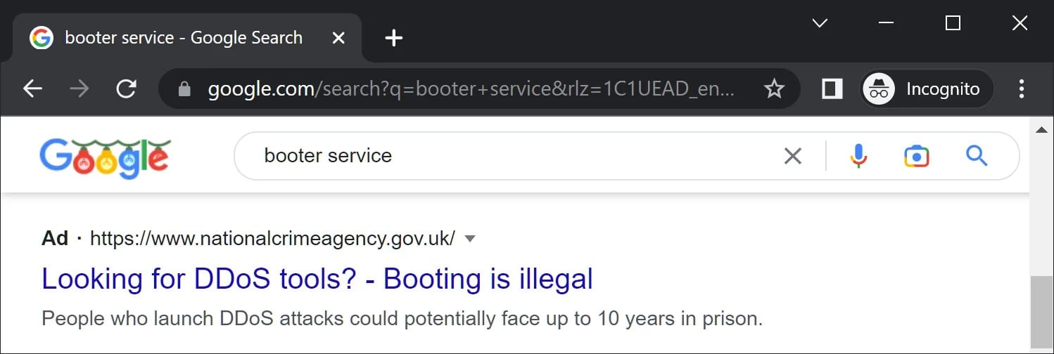 Booter Ad