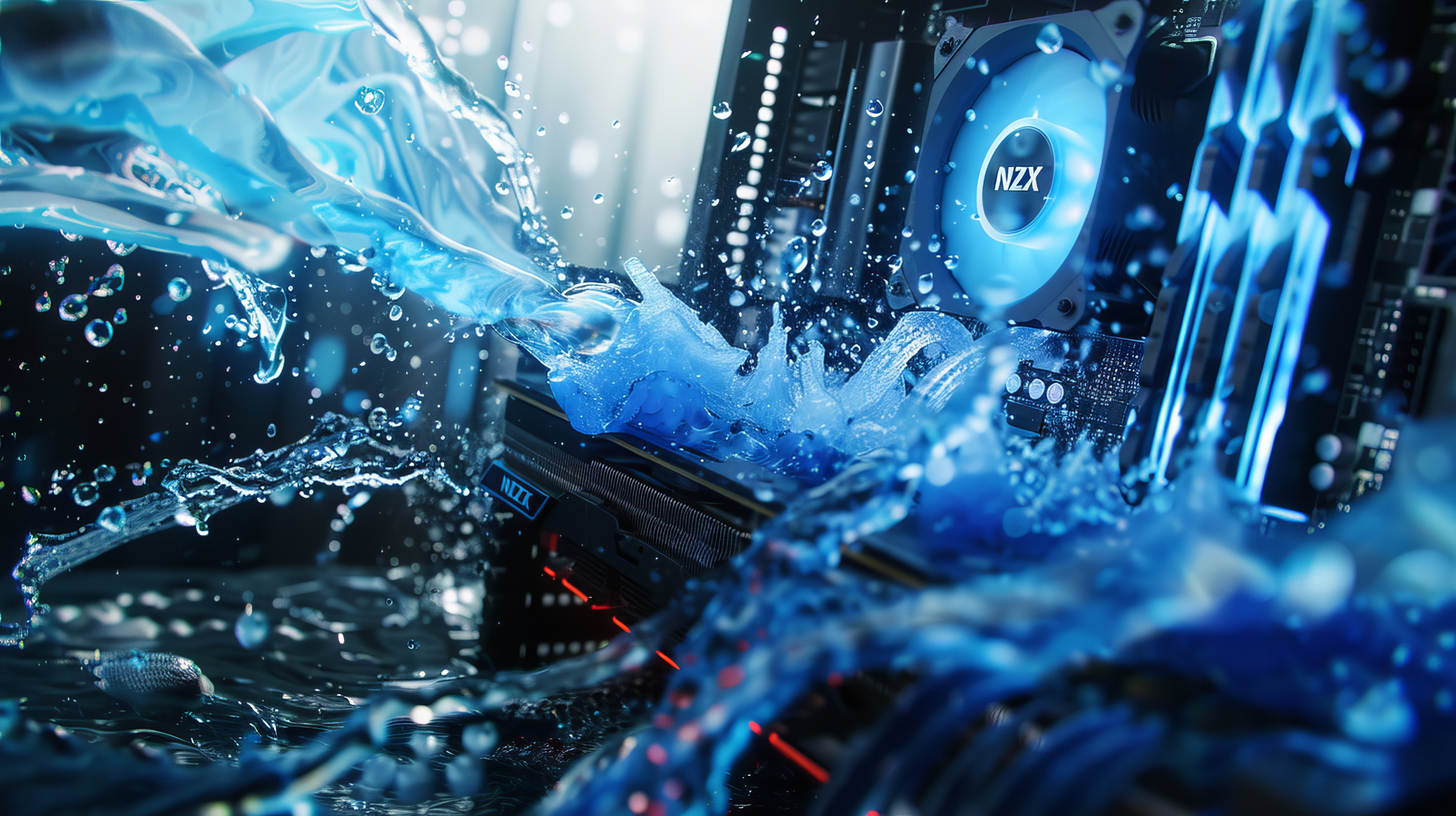 liquid cooling system exploding out