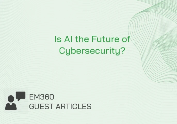 The words "Is AI the Future of Cybersecurity?" on a green background.