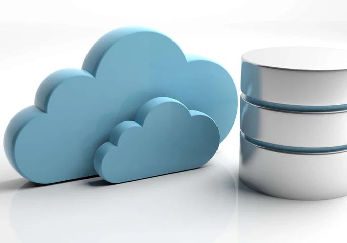An animated depiction of a cloud storage system.