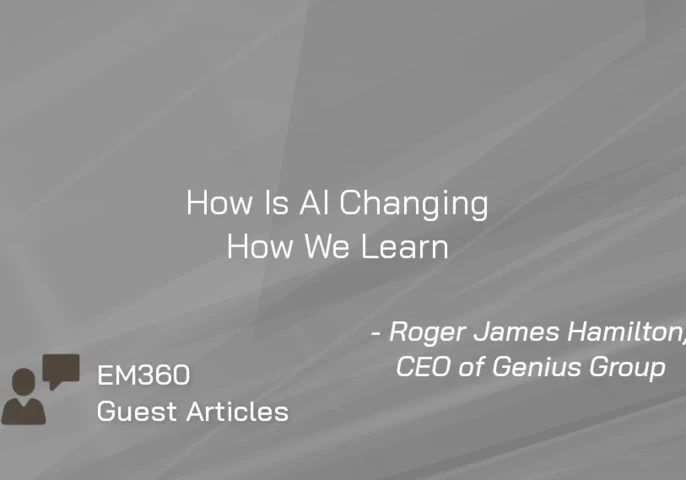 Grey image with the words "How is AI Changing How We Learn"