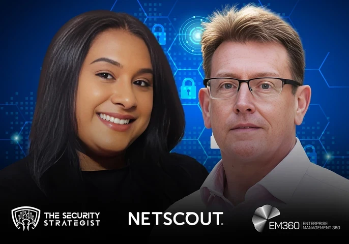 Trisha Pillay and Darren Anstee discussing AI-driven cybercrime, focusing on automation, DDoS attacks, and the growing risks to enterprise and supply chain security.