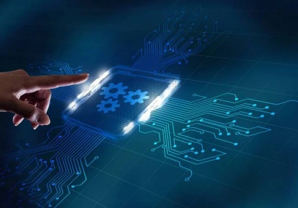 IT professionals using network automation to monitor, analyse and optimise complex enterprise network infrastructure.