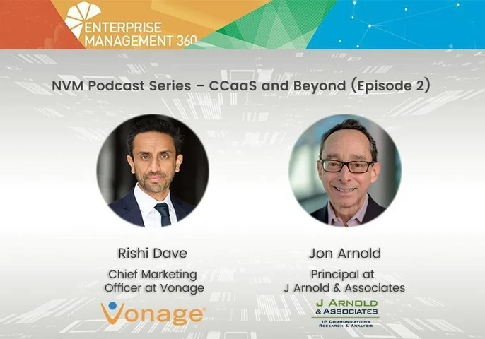 Profile pictures of Rishi Dave of Vonage and Jon Arnold, Principal at J Arnold & Associates