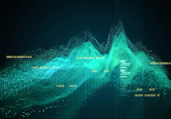 3D data graph showing peaks and troughs