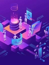 An animated depiction of an automation process.