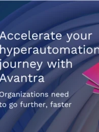 Whitepaper cover with the heading "Accelerate your hyperautomation journey with Avantra"