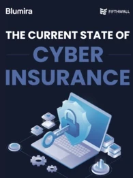 White paper cover with the words "The current state of cyber insurance"
