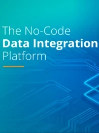A whitepaper cover with the title "The No-Code Data integration Platform"