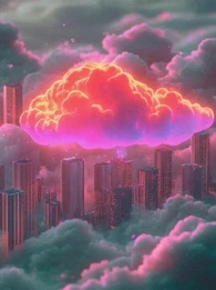 best cpaas (communications platform as a service) providers. The image describes a cloud above buildings that is a metaphor for powering the world through cloud networks for real time communications