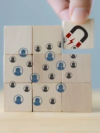 A magnet attracting leads to show lead generation