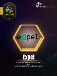 The winner of the EM360Tech Quarterly Impact Index Vanguard category, Expel.