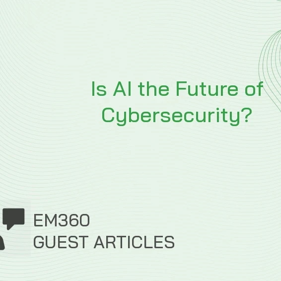 The words "Is AI the Future of Cybersecurity?" on a green background.