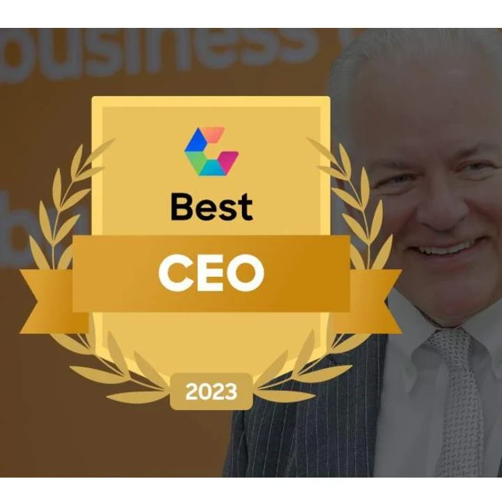 RX Logo alongside the Best CEO 2023 Award and Comparably logo