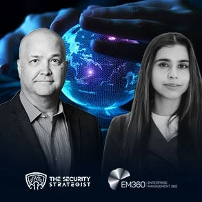 cybersecurity and geopolitics podcast with cyxcel cro, bryan marlatt and em360tech podcast host, shubhangi dua