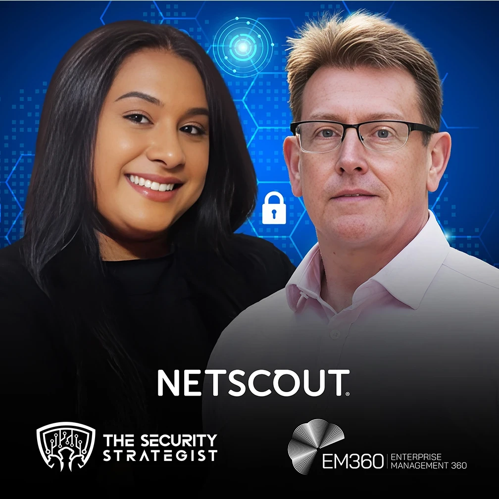 Trisha Pillay and Darren Anstee discussing AI-driven cybercrime, focusing on automation, DDoS attacks, and the growing risks to enterprise and supply chain security.