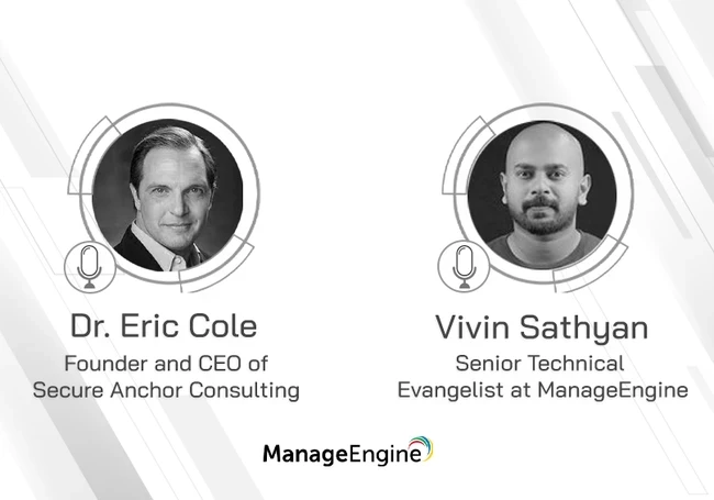 Profile pictures of Dr. Eric Cole and Vivin Sathyan